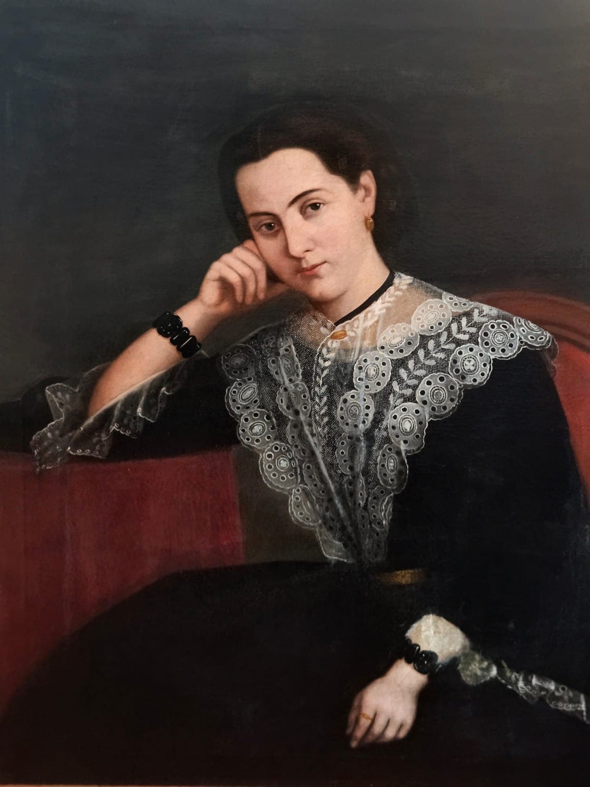 Retrato de dama · óleo sobre tela — después