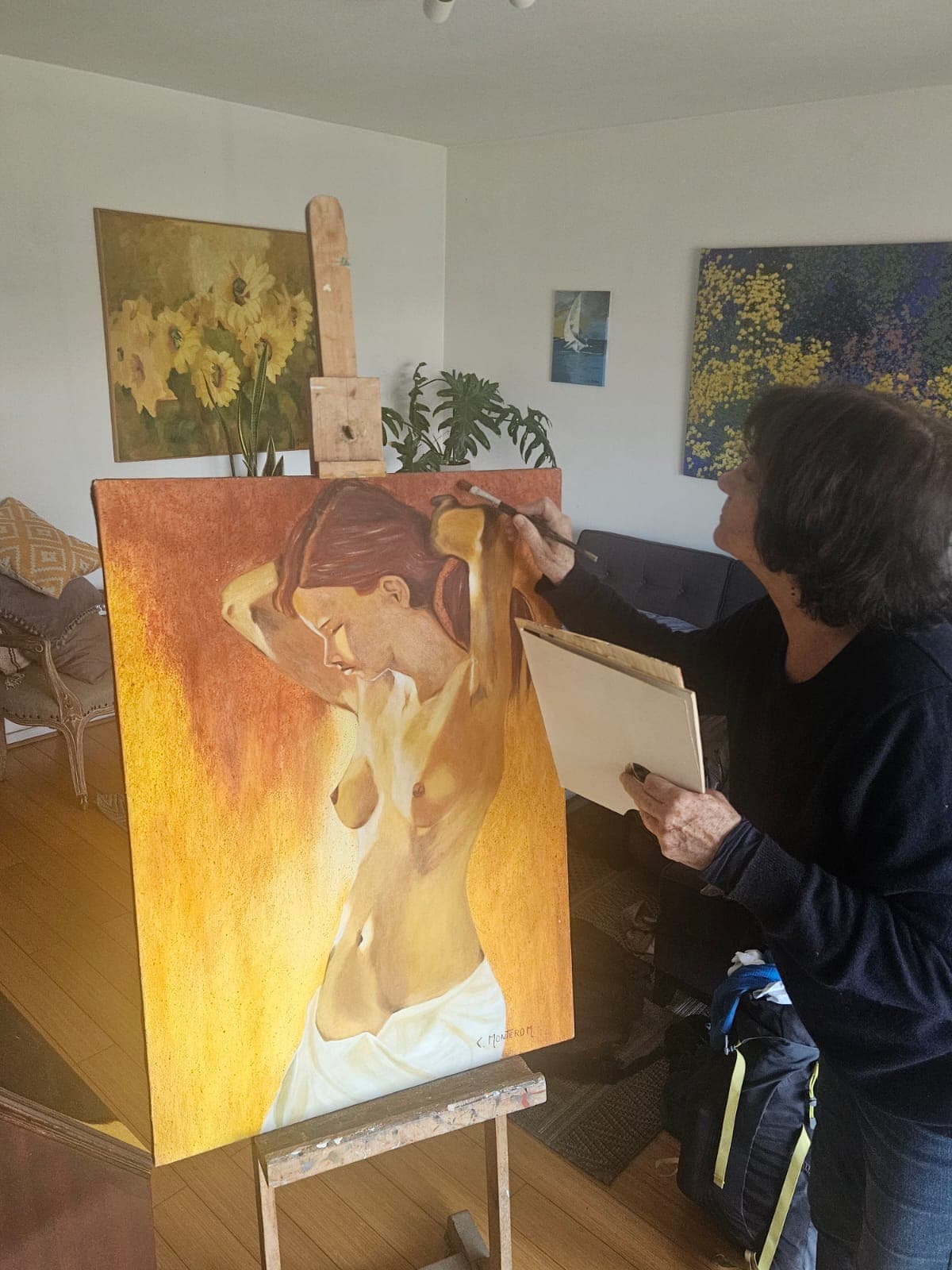 Consuelo Montero en su taller